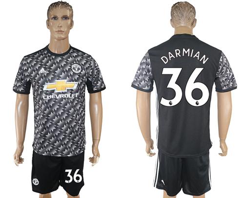 Manchester United #36 Darmian Black Soccer Club Jersey - Click Image to Close